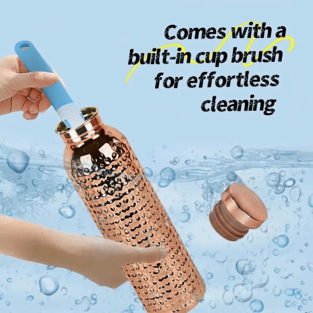 Copper Cocktail Mug - 800ML Electroplated Copper Water Bottle Leakproof