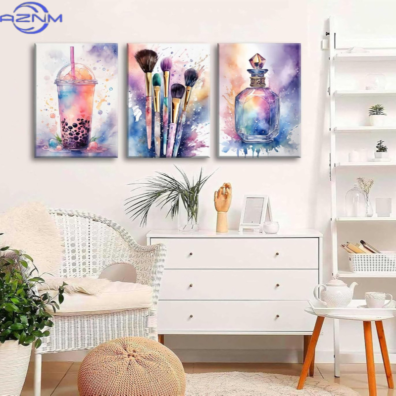 3pcs Luxury Watercolor Sweet E - Luxury Lifestyle Pictures 评论和价格
