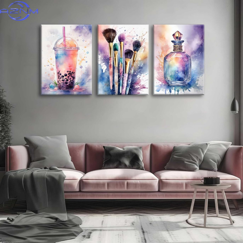 3pcs Luxury Watercolor Sweet E - Luxury Lifestyle Pictures 评论和价格