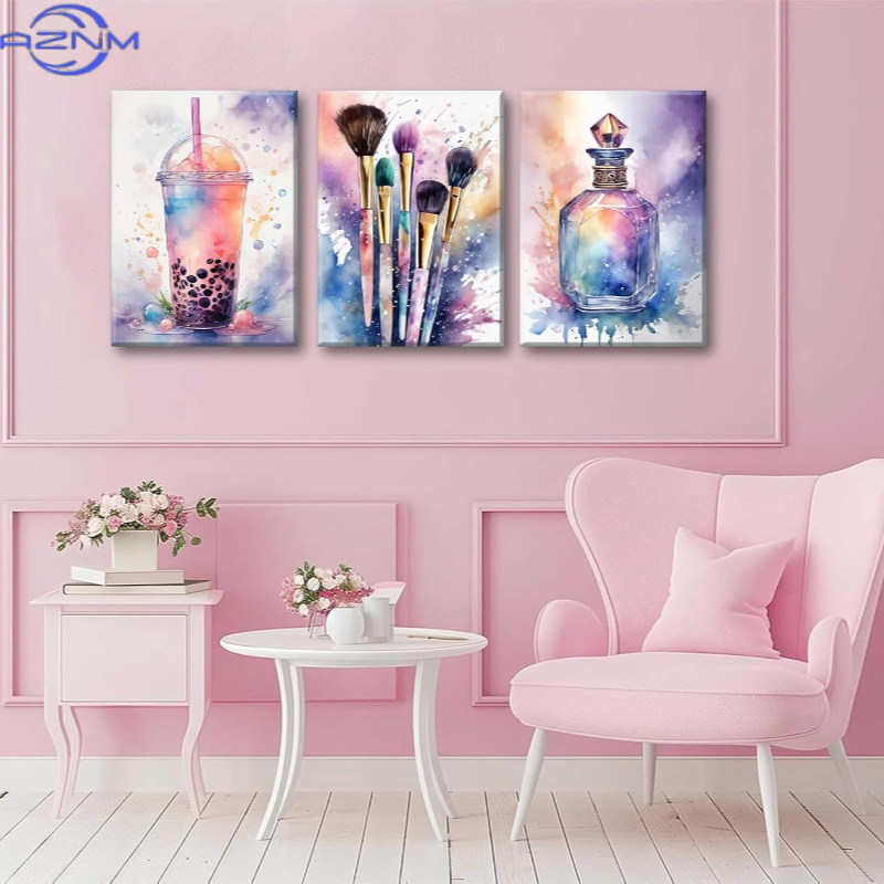 3pcs Luxury Watercolor Sweet E - Luxury Lifestyle Pictures 评论和价格
